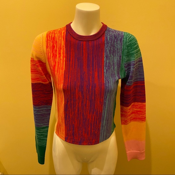 🎀SOLD🎀Alice + Olivia Connie Rainbow Knit Sweater - Picture 5 of 8